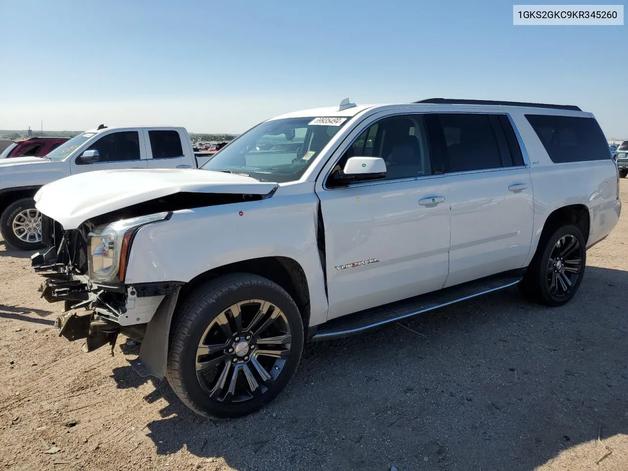 2019 GMC Yukon Xl K1500 Slt VIN: 1GKS2GKC9KR345260 Lot: 69935494