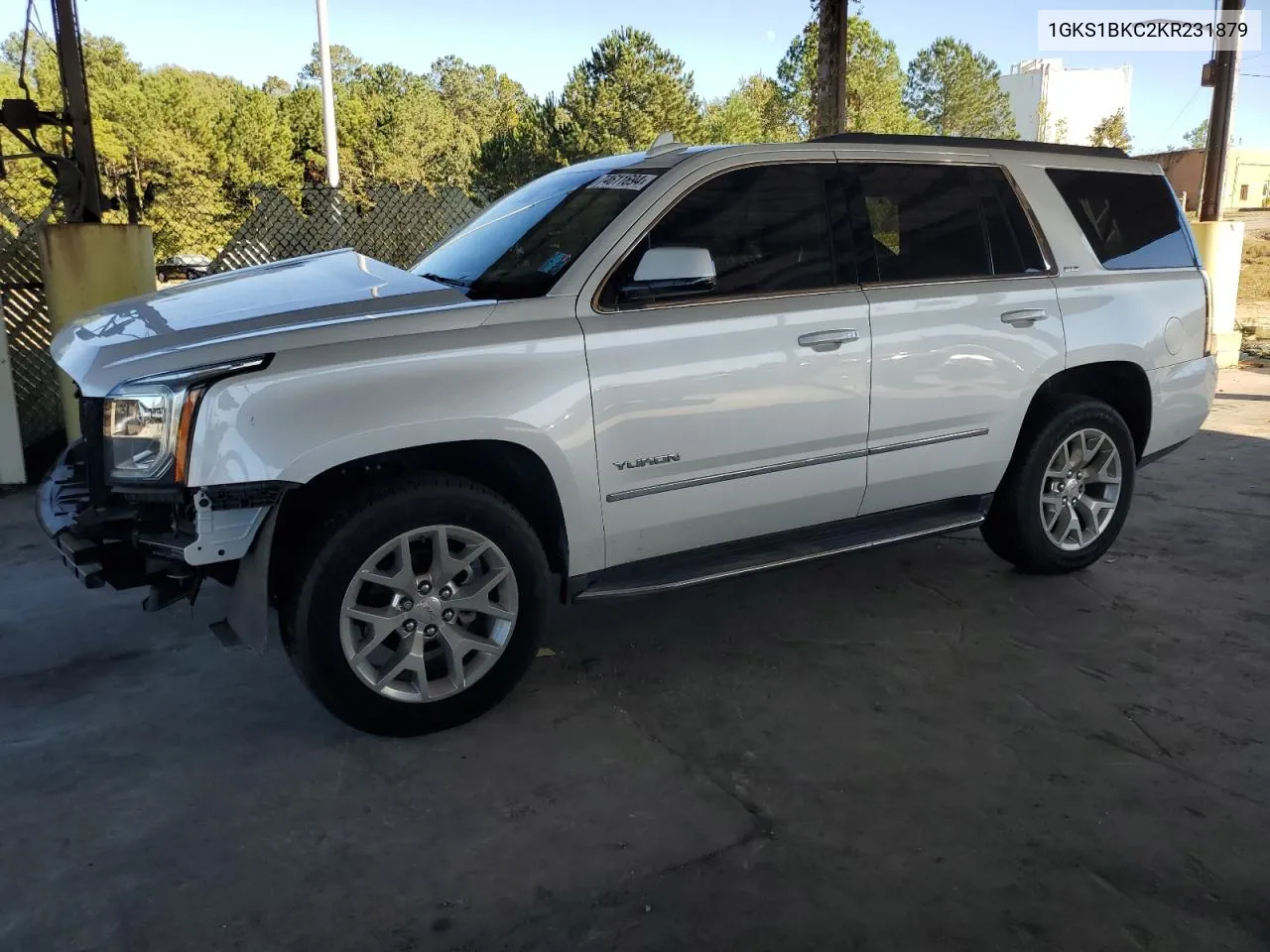 2019 GMC Yukon Slt VIN: 1GKS1BKC2KR231879 Lot: 74611694