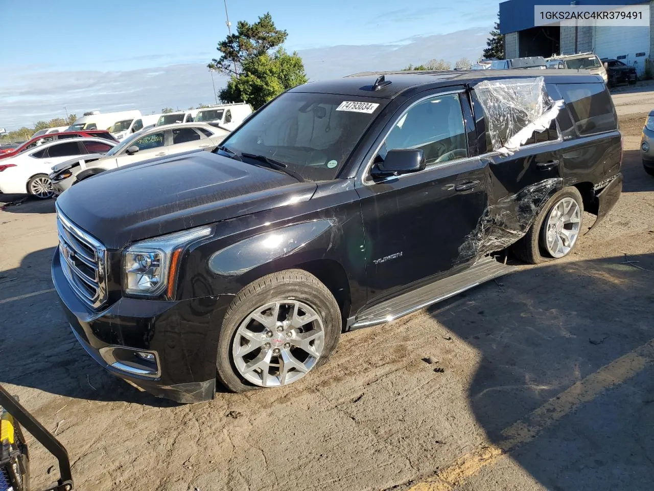 2019 GMC Yukon Sle VIN: 1GKS2AKC4KR379491 Lot: 74793034