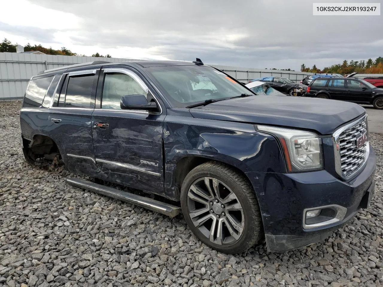 2019 GMC Yukon Denali VIN: 1GKS2CKJ2KR193247 Lot: 75996004