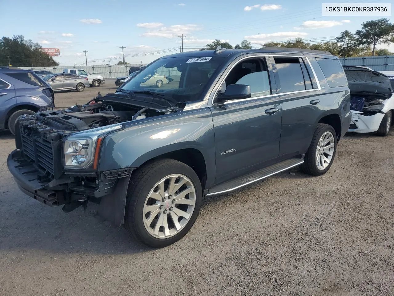 2019 GMC Yukon Slt VIN: 1GKS1BKC0KR387936 Lot: 77191904