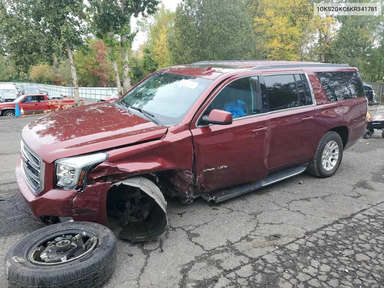 2019 GMC Yukon Xl K1500 Slt VIN: 1GKS2GKC6KR341781 Lot: 77468734