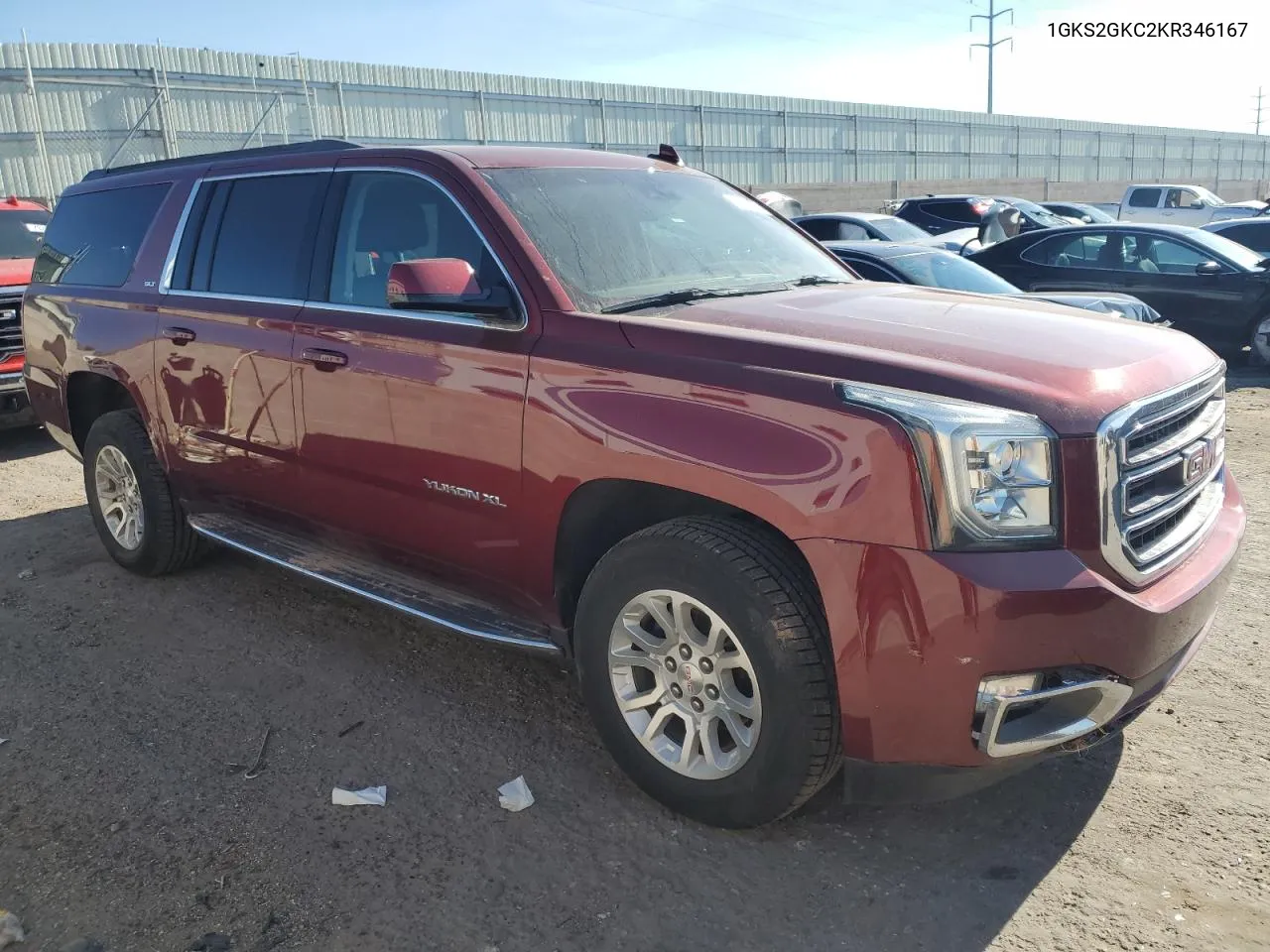 2019 GMC Yukon Xl K1500 Slt VIN: 1GKS2GKC2KR346167 Lot: 79496764