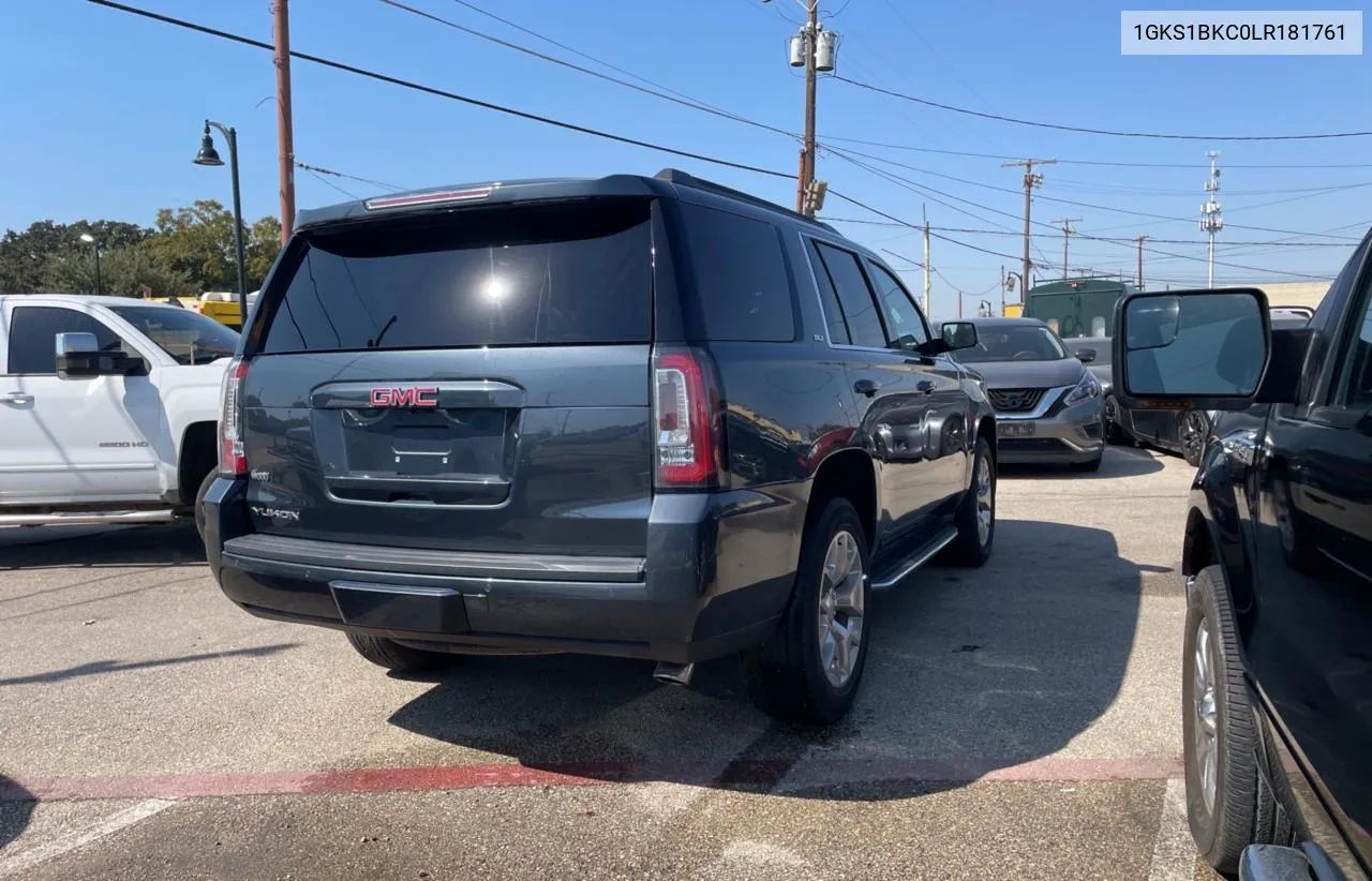 2020 GMC Yukon Slt VIN: 1GKS1BKC0LR181761 Lot: 76533964