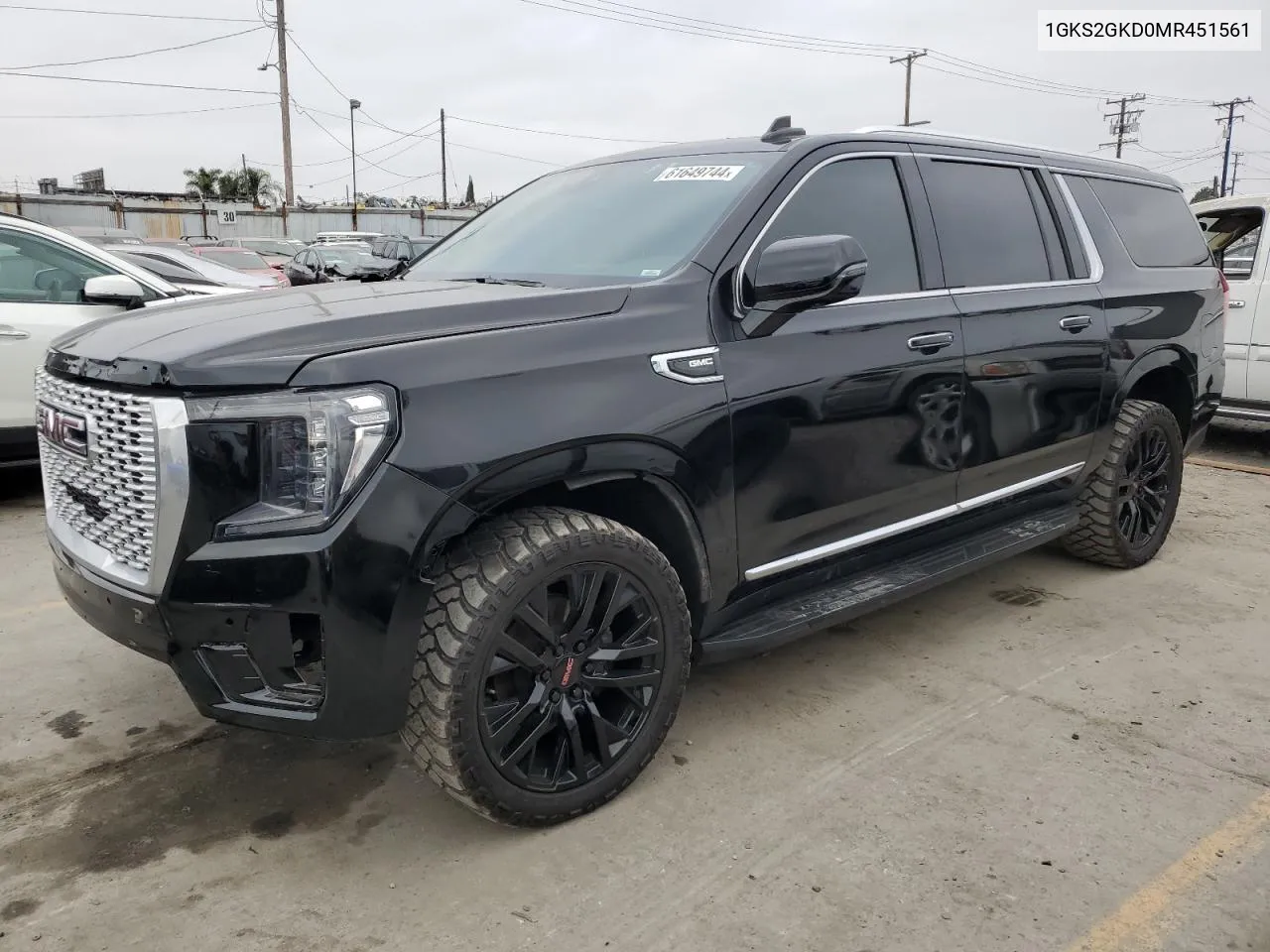 2021 GMC Yukon Xl K1500 Slt VIN: 1GKS2GKD0MR451561 Lot: 61649744