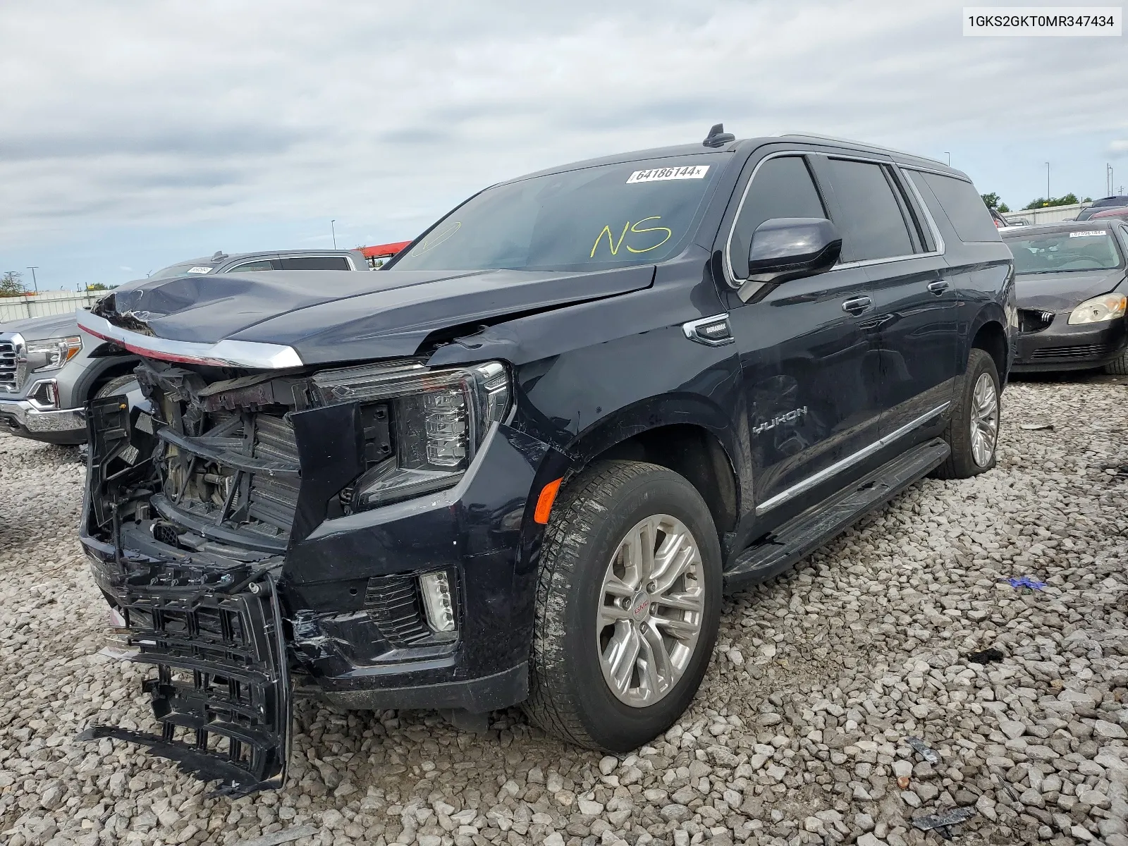 2021 GMC Yukon Xl K1500 Slt VIN: 1GKS2GKT0MR347434 Lot: 64186144