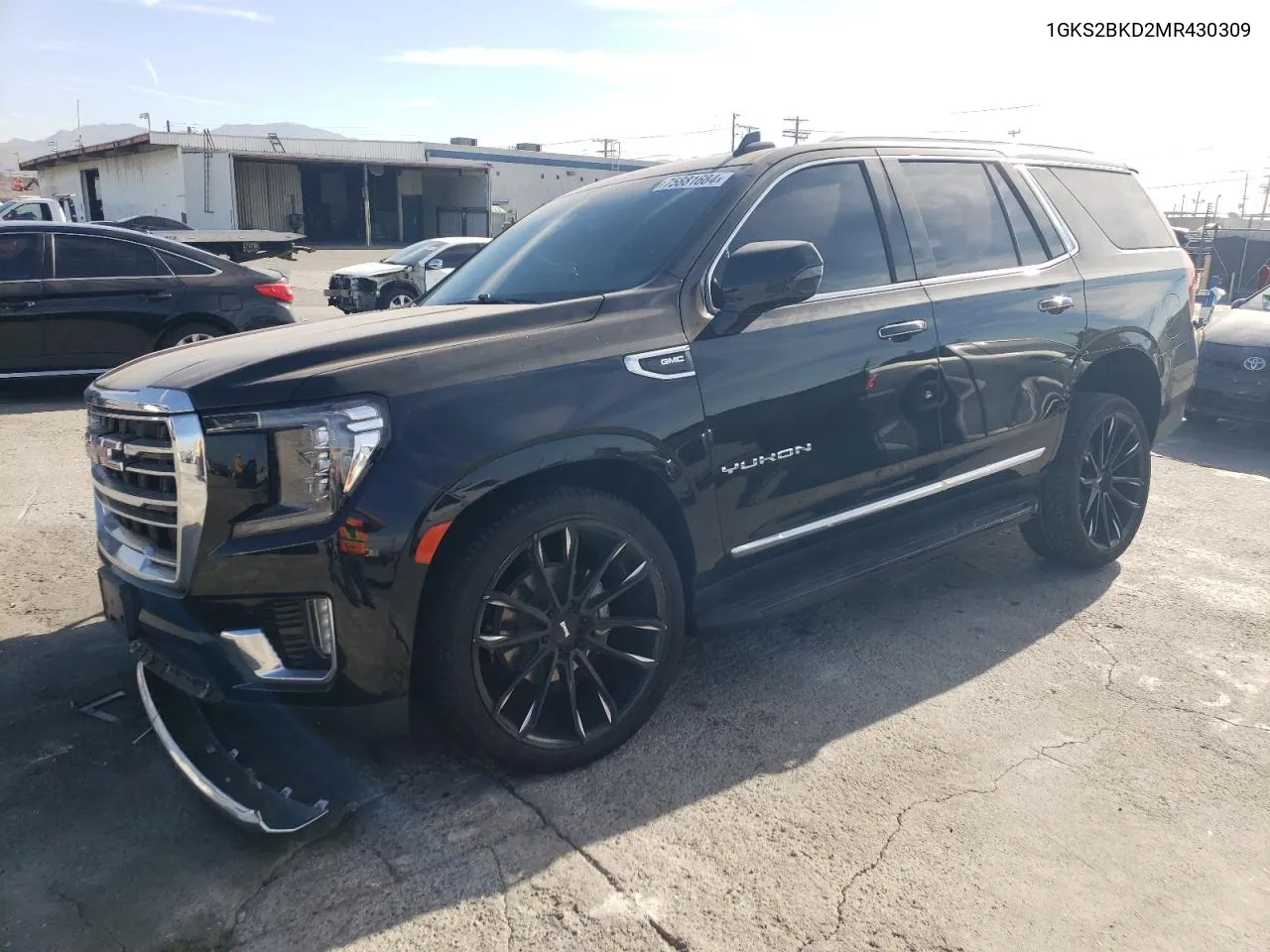 2021 GMC Yukon Slt VIN: 1GKS2BKD2MR430309 Lot: 75881684