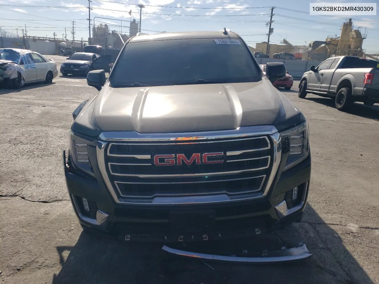 2021 GMC Yukon Slt VIN: 1GKS2BKD2MR430309 Lot: 75881684