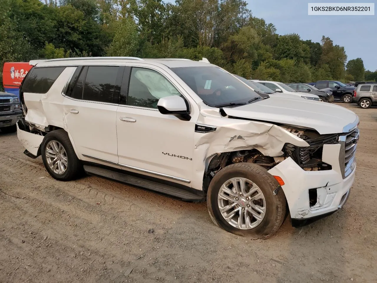 2022 GMC Yukon Slt VIN: 1GKS2BKD6NR352201 Lot: 70683574