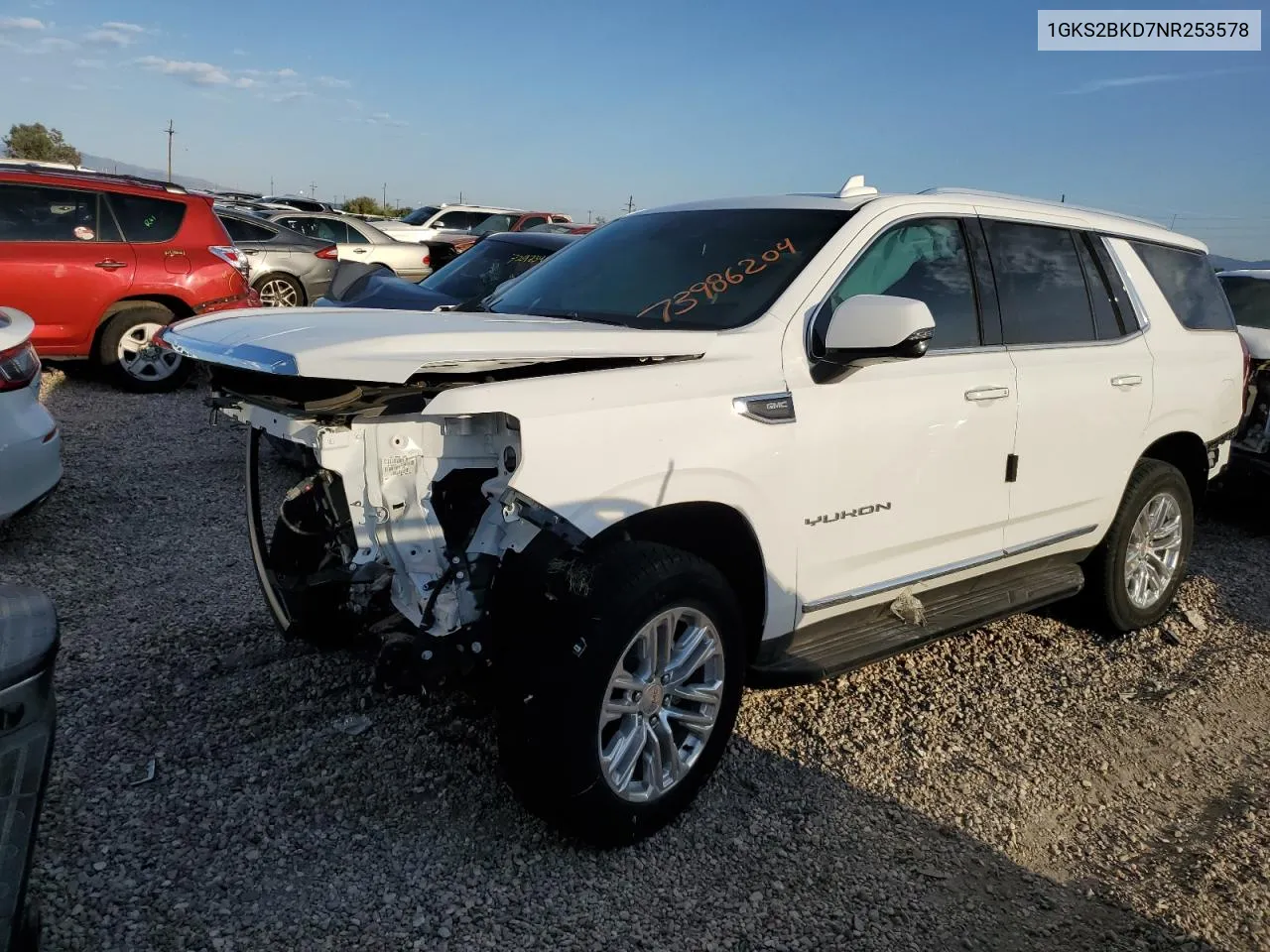 2022 GMC Yukon Slt VIN: 1GKS2BKD7NR253578 Lot: 73986204