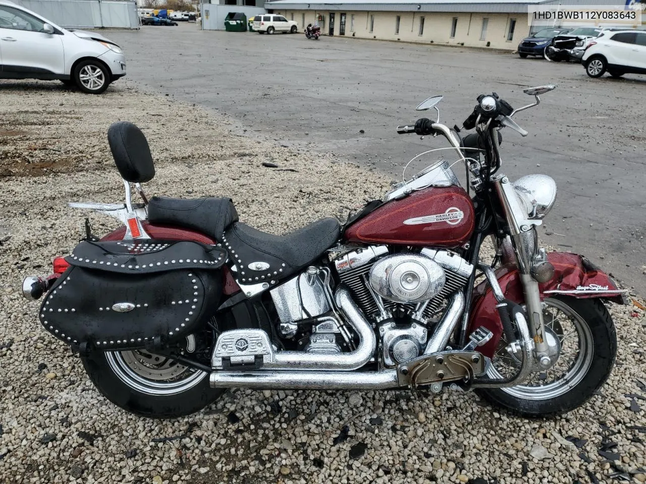 2002 Harley-Davidson Flstci VIN: 1HD1BWB112Y083643 Lot: 79510524