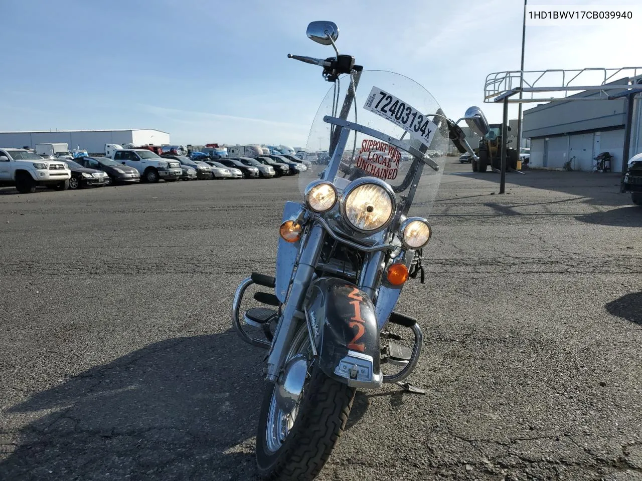 2012 Harley-Davidson Flstc Heritage Softail Classic VIN: 1HD1BWV17CB039940 Lot: 72403134