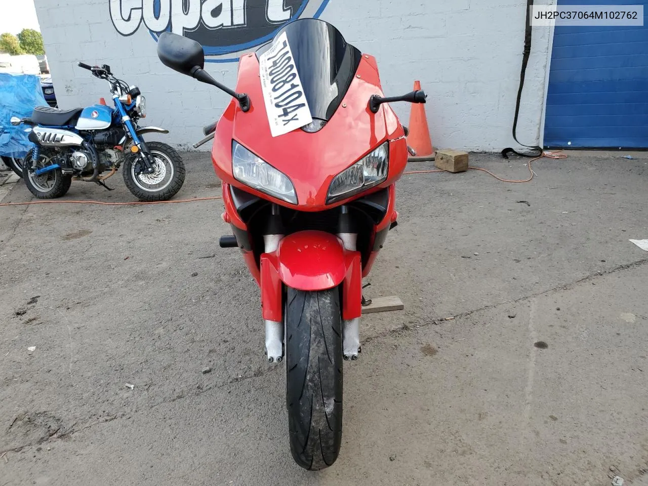 2004 Honda Cbr600 Rr VIN: JH2PC37064M102762 Lot: 74008104