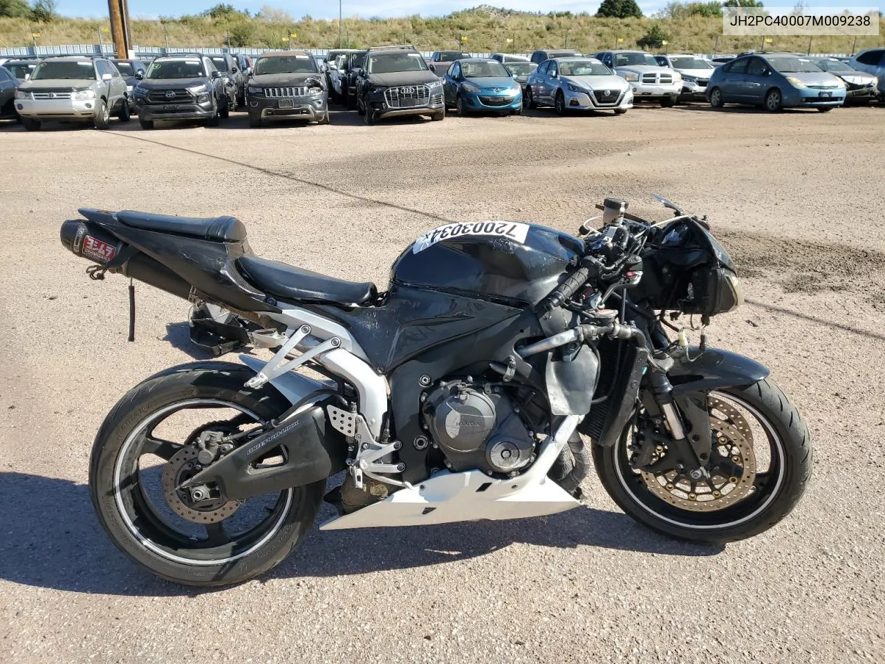 2007 Honda Cbr600 Rr VIN: JH2PC40007M009238 Lot: 72003034