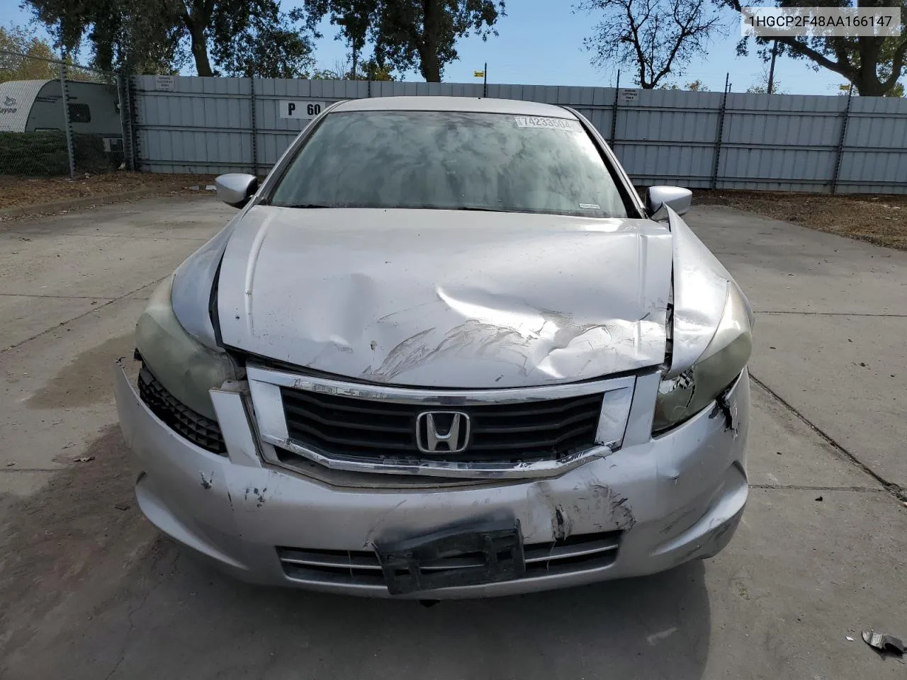 2010 Honda Accord Lxp VIN: 1HGCP2F48AA166147 Lot: 74233504