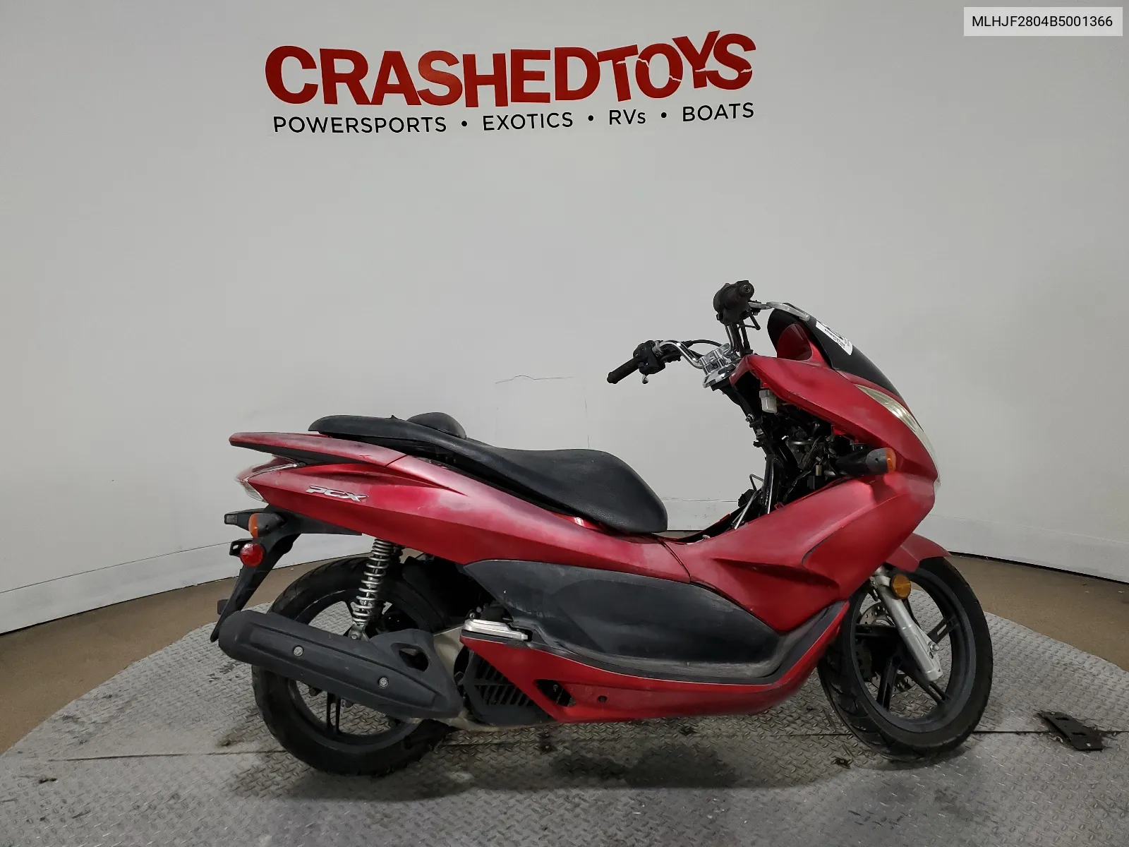 2011 Honda Pcx VIN: MLHJF2804B5001366 Lot: 62037034