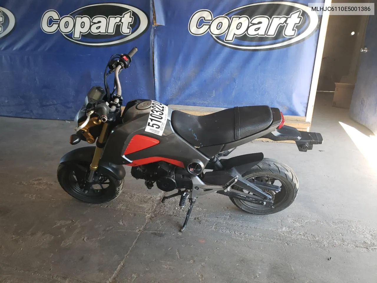 2014 Honda Grom 125 VIN: MLHJC6110E5001386 Lot: 51032244