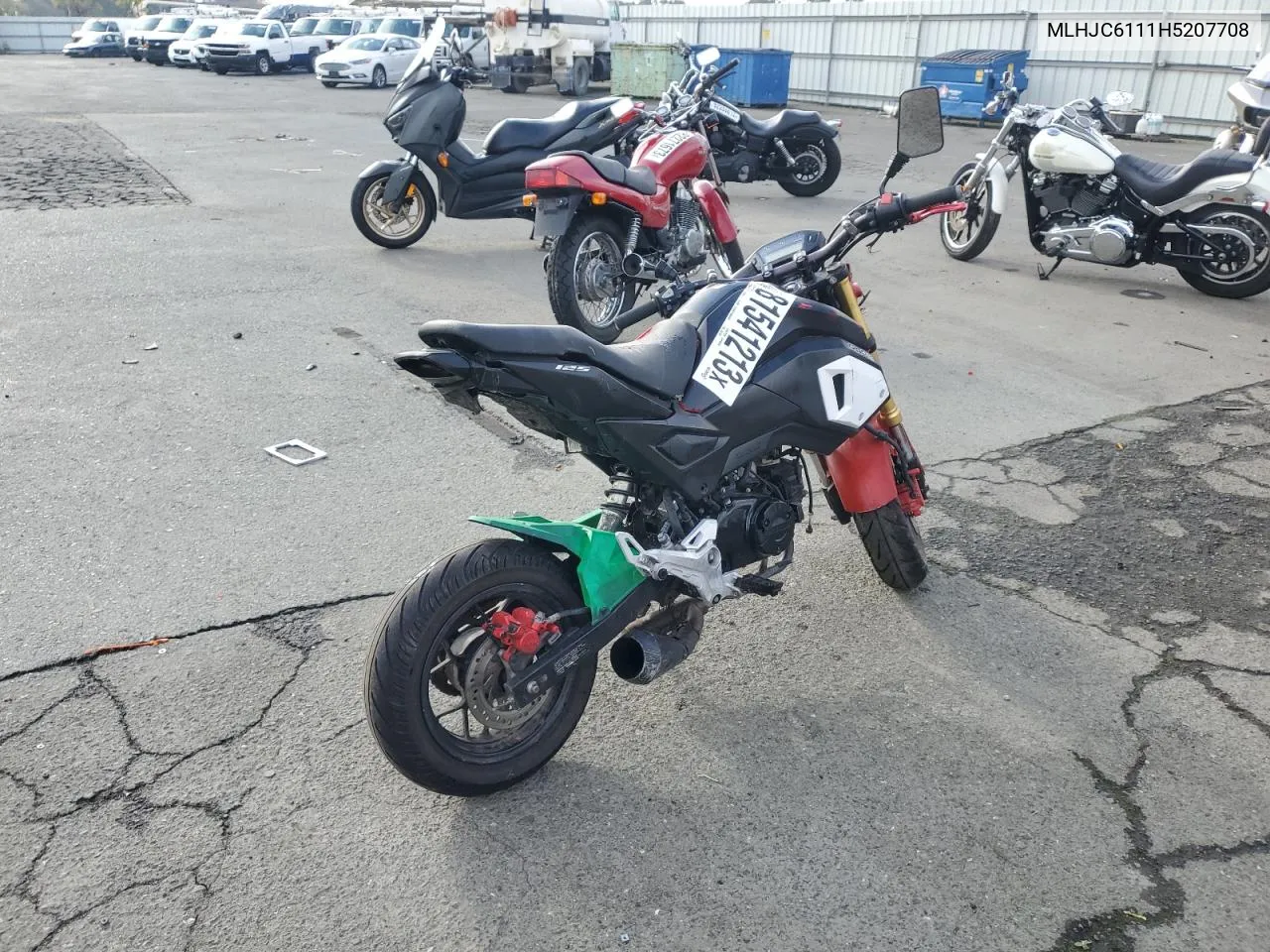 2017 Honda Grom 125 VIN: MLHJC6111H5207708 Lot: 81541213