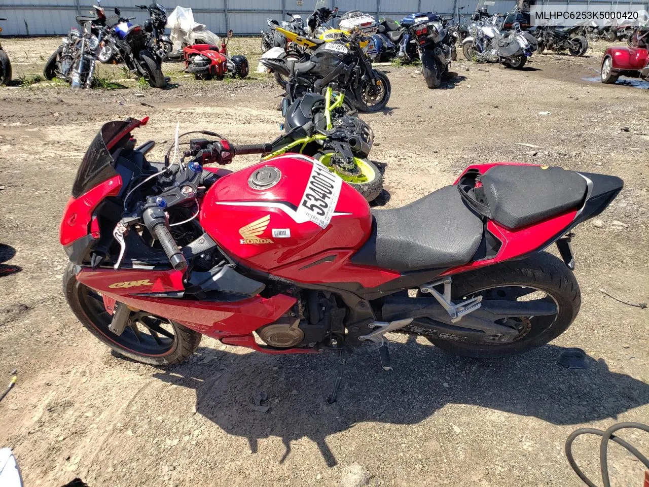 2019 Honda Cbr500 Ra VIN: MLHPC6253K5000420 Lot: 53400114