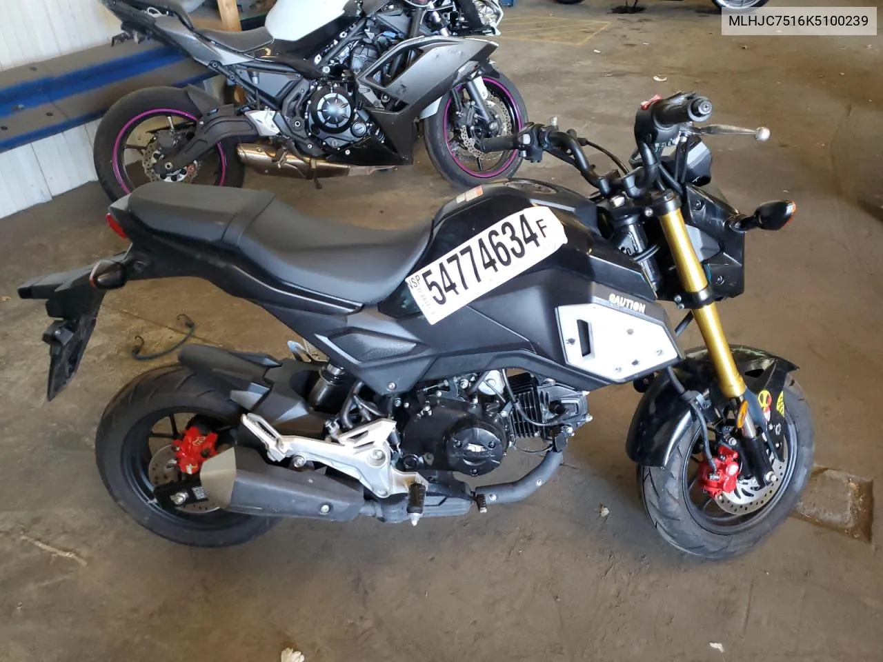 2019 Honda Grom 125 VIN: MLHJC7516K5100239 Lot: 54774634