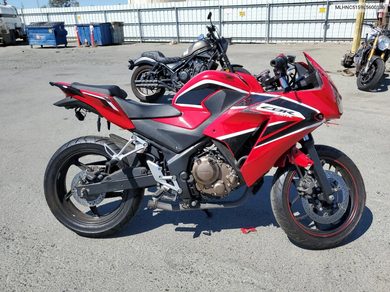 2020 Honda Cbr300 Ra VIN: MLHNC5159L5600136 Lot: 63302494