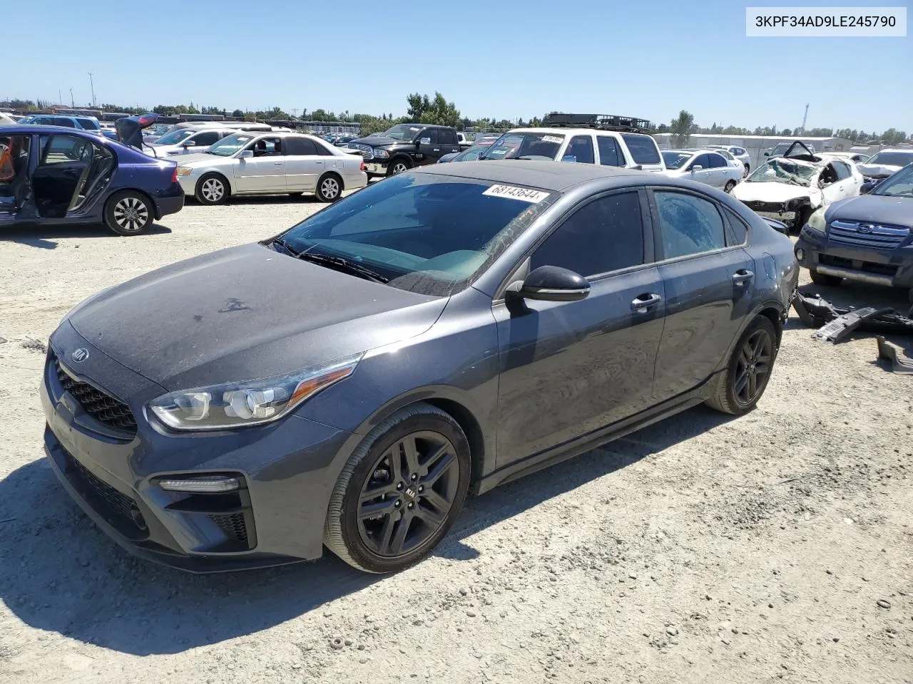 2020 Kia Forte Gt Line VIN: 3KPF34AD9LE245790 Lot: 68143644