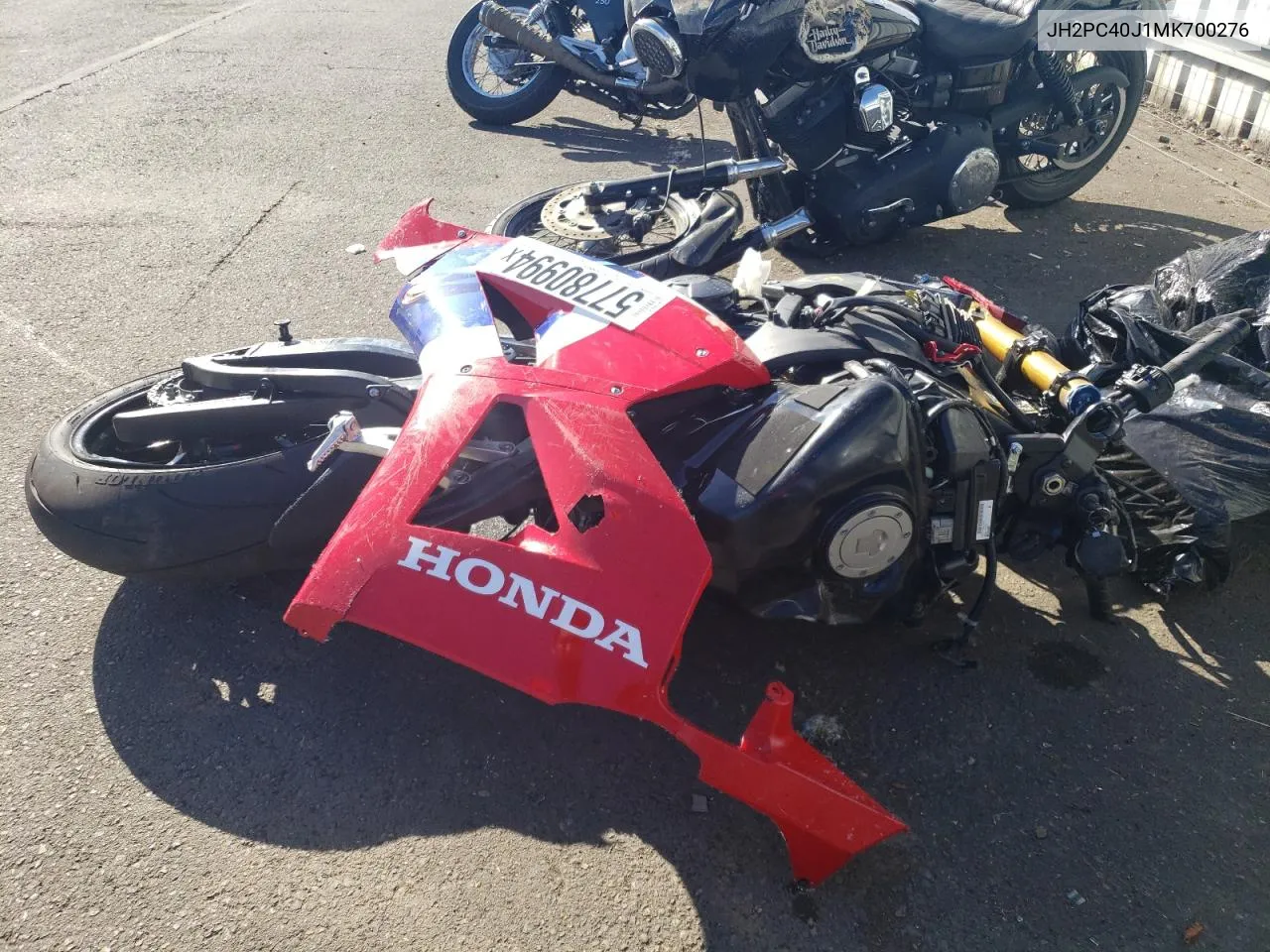 2021 Honda Cbr600 Rr VIN: JH2PC40J1MK700276 Lot: 57780994