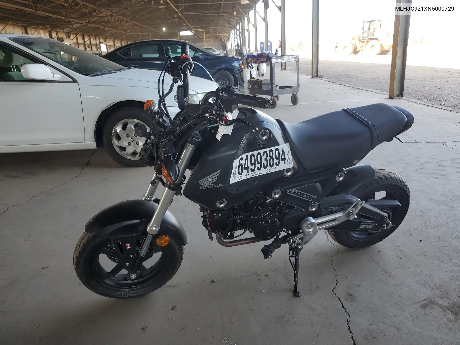 2022 Honda Grom 125 VIN: MLHJC921XN5000729 Lot: 64993894