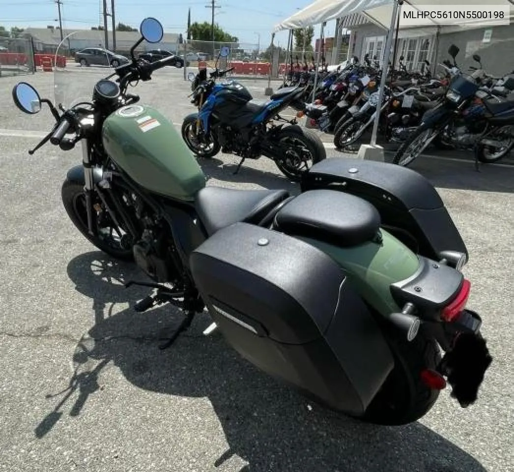 2022 Honda Cmx500 VIN: MLHPC5610N5500198 Lot: 74860534