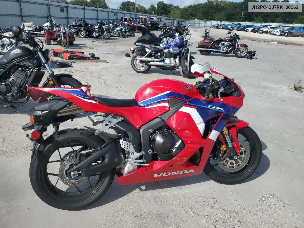 2024 Honda Cbr600 Rr VIN: JH2PC40J7RK100062 Lot: 75208104