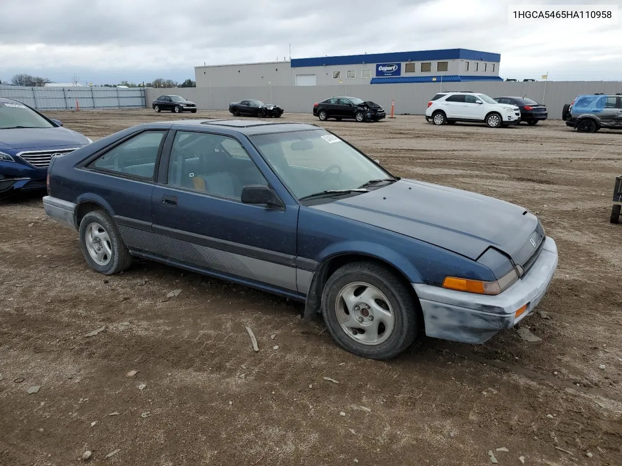 1987 Honda Accord Dx VIN: 1HGCA5465HA110958 Lot: 52486744