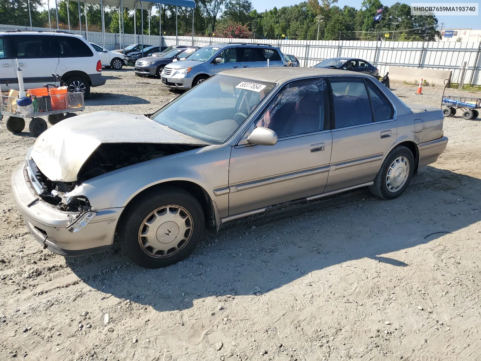 1991 Honda Accord Lx VIN: 1HGCB7659MA193740 Lot: 68377654