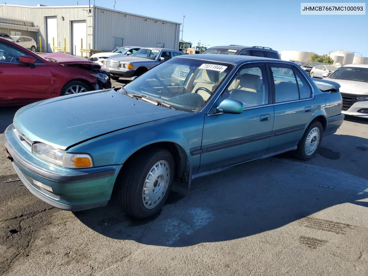 1991 Honda Accord Ex VIN: JHMCB7667MC100093 Lot: 75511944