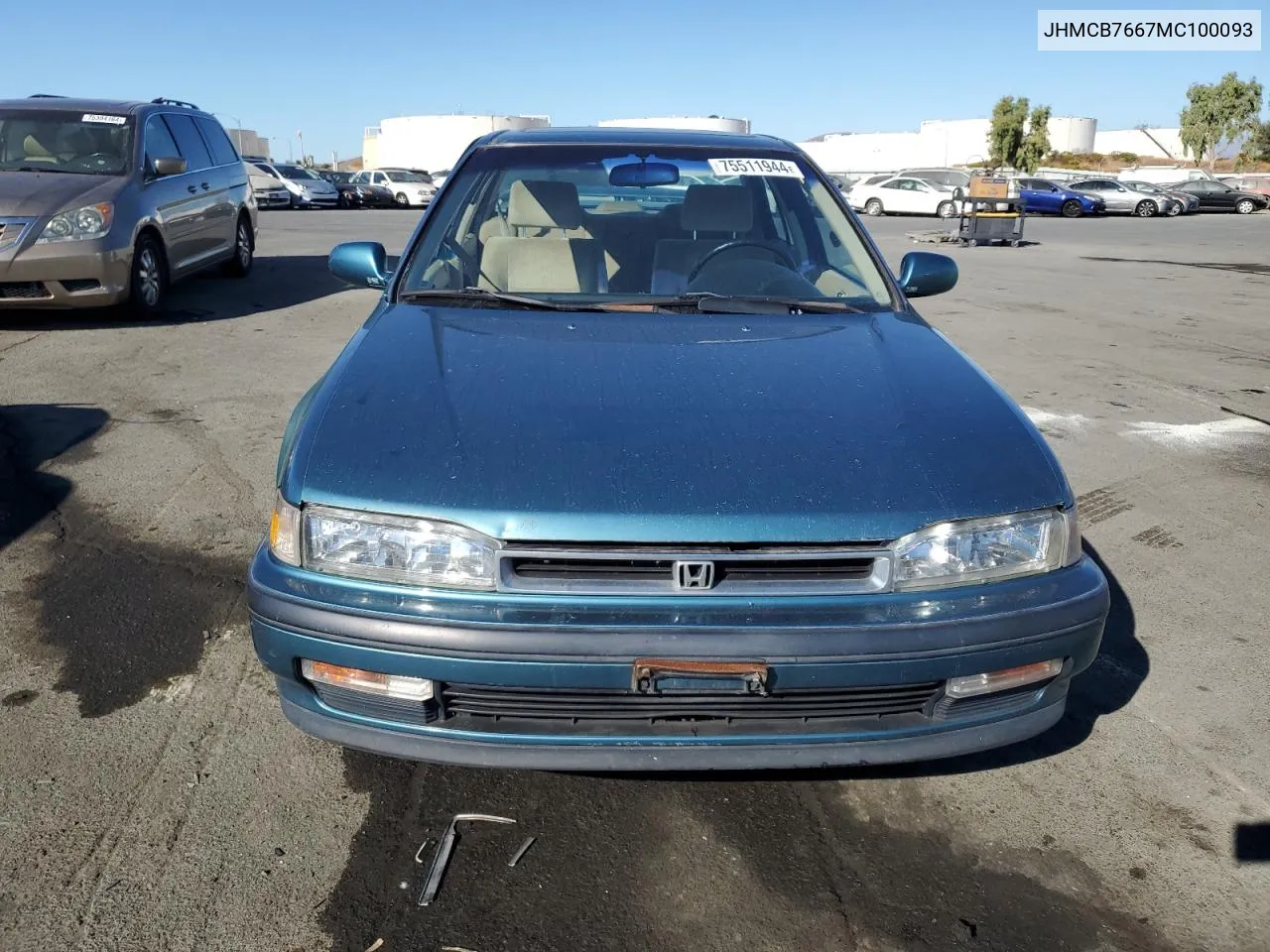 1991 Honda Accord Ex VIN: JHMCB7667MC100093 Lot: 75511944