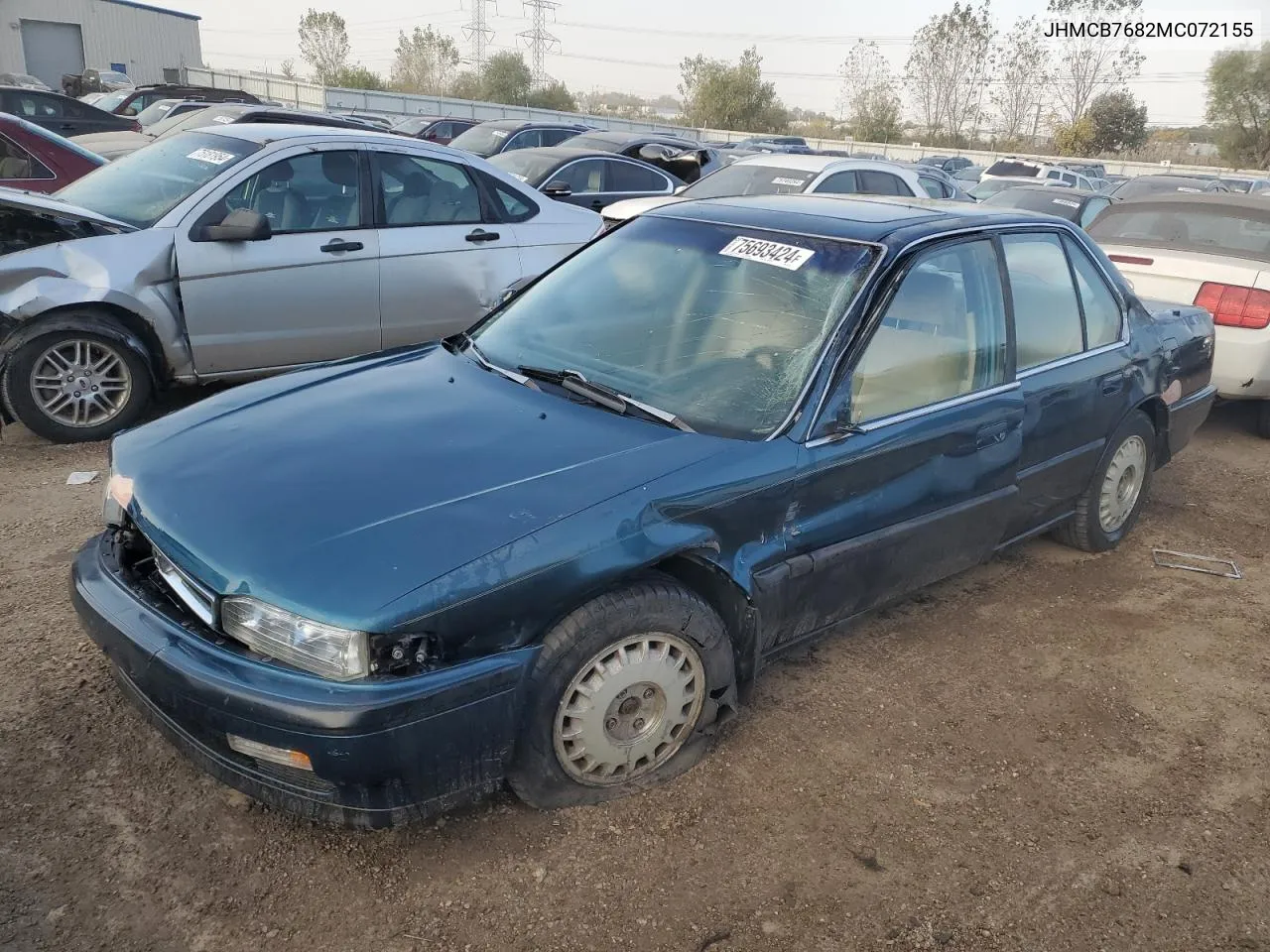 1991 Honda Accord Se VIN: JHMCB7682MC072155 Lot: 75693424