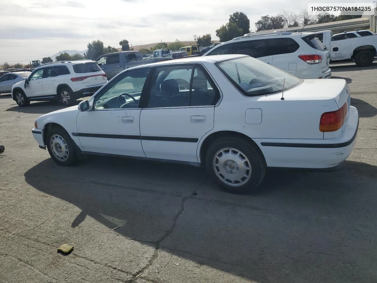 1992 Honda Accord Ex VIN: 1HGCB7570NA184235 Lot: 74853974