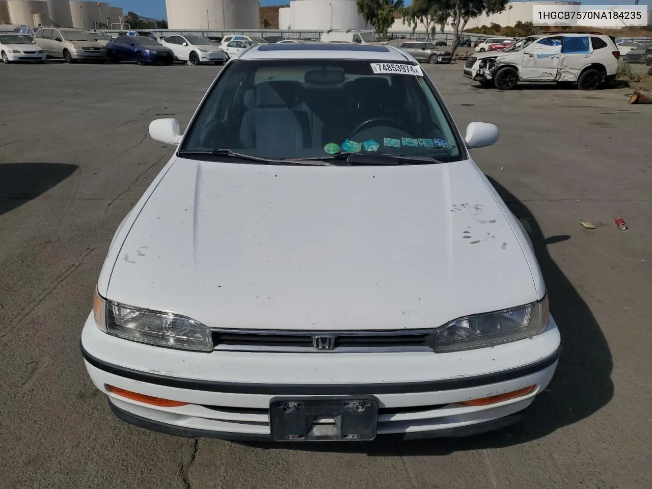 1992 Honda Accord Ex VIN: 1HGCB7570NA184235 Lot: 74853974