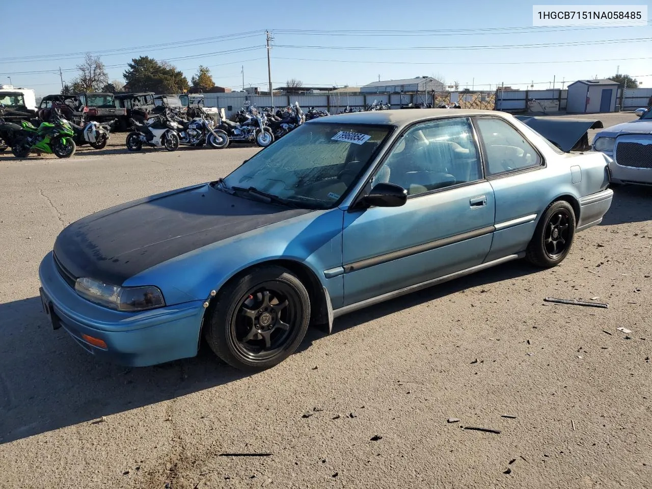 1992 Honda Accord Lx VIN: 1HGCB7151NA058485 Lot: 79960854