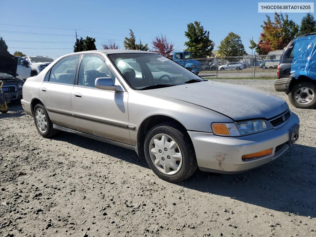 1996 Honda Accord Lx VIN: 1HGCD5638TA016205 Lot: 74005634