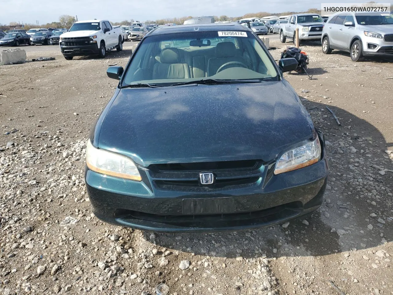 1998 Honda Accord Ex VIN: 1HGCG1650WA072757 Lot: 78200474