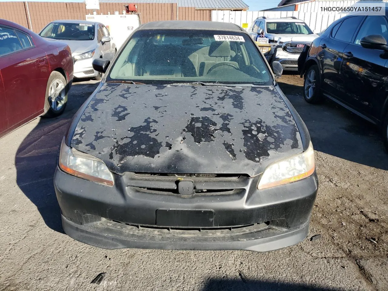 2000 Honda Accord Lx VIN: 1HGCG6650YA151457 Lot: 37814634