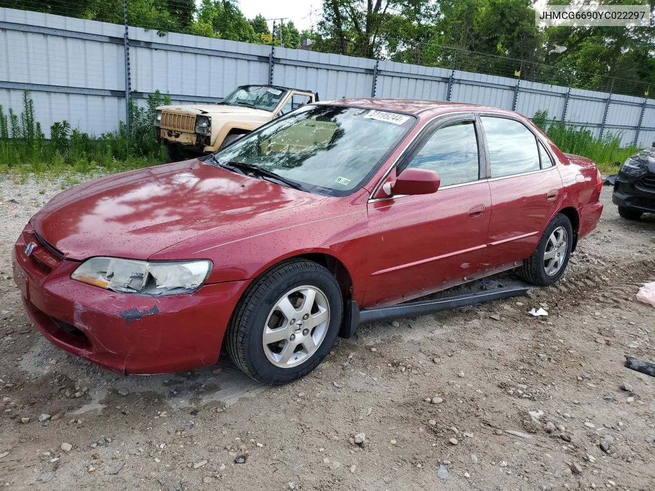 2000 Honda Accord Se VIN: JHMCG6690YC022297 Lot: 57195244