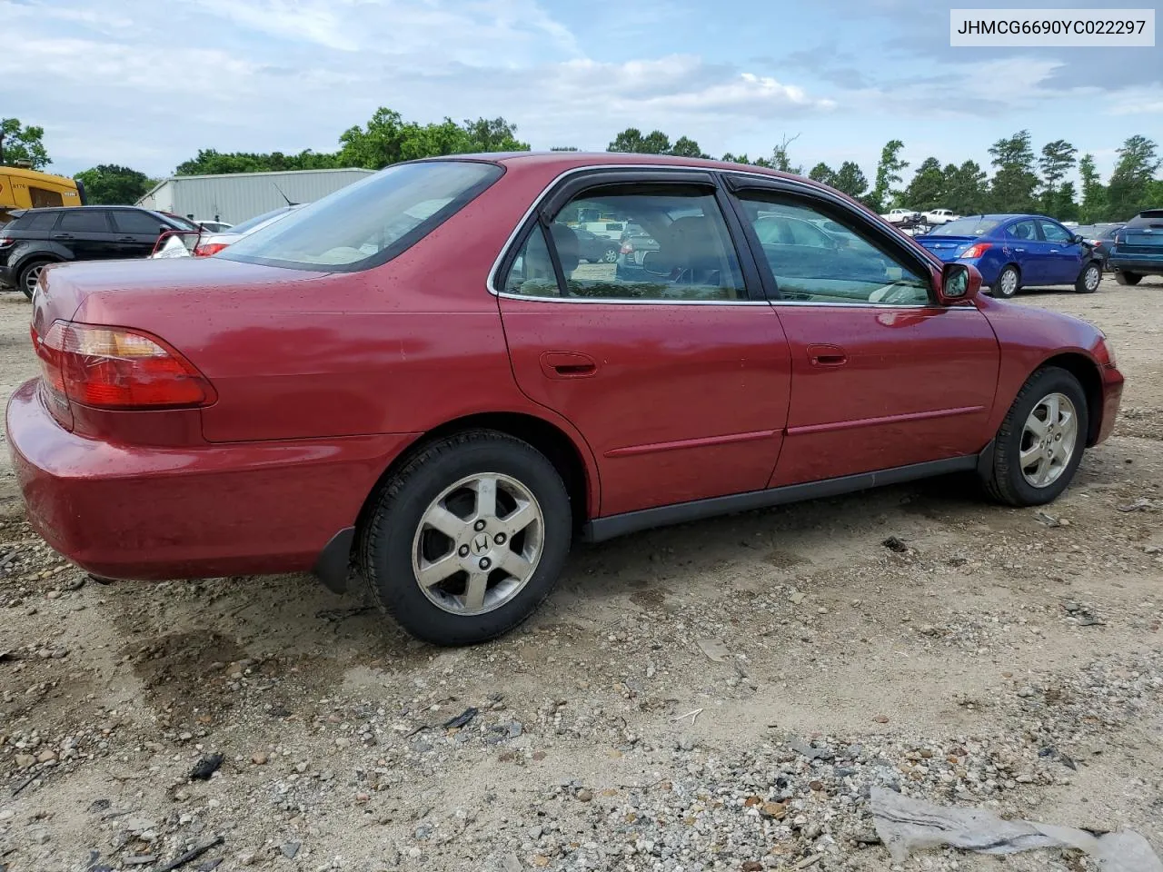 2000 Honda Accord Se VIN: JHMCG6690YC022297 Lot: 57195244