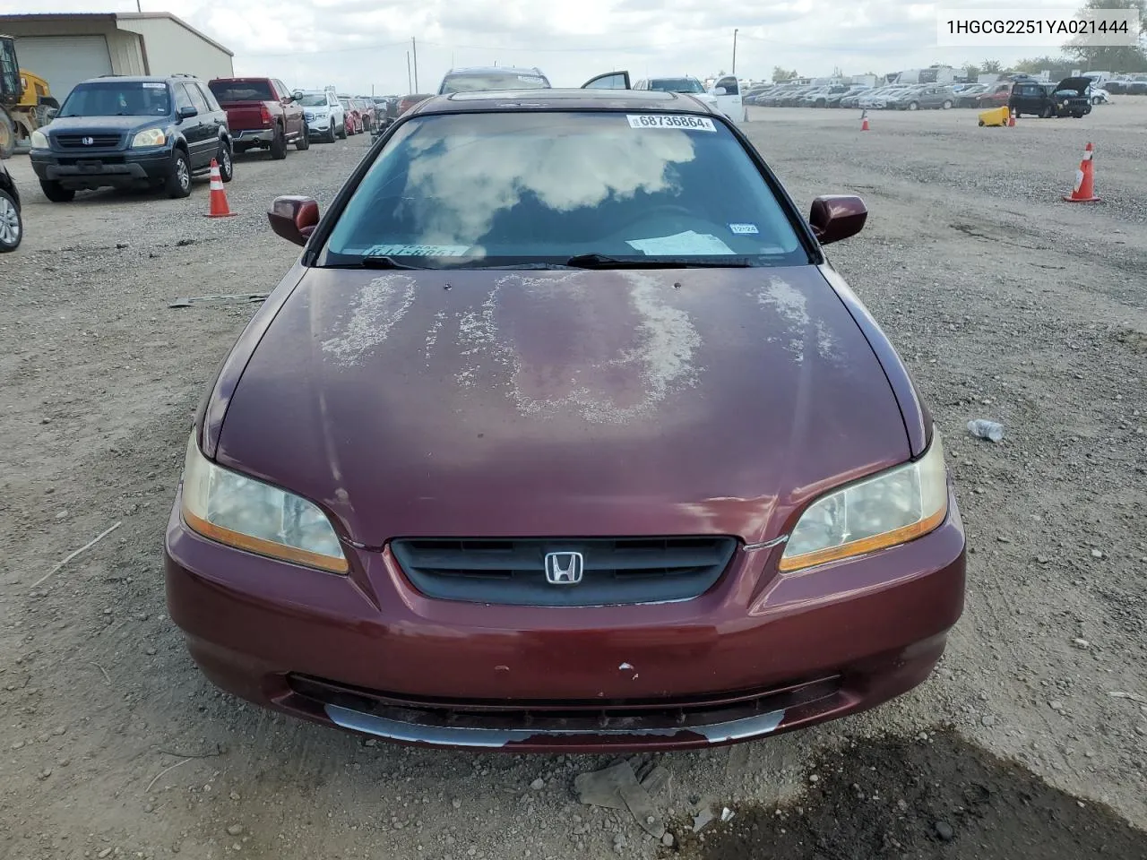 2000 Honda Accord Ex VIN: 1HGCG2251YA021444 Lot: 68736864