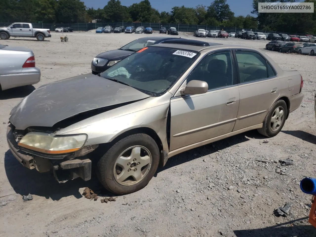 2000 Honda Accord Ex VIN: 1HGCG1655YA002786 Lot: 68953764