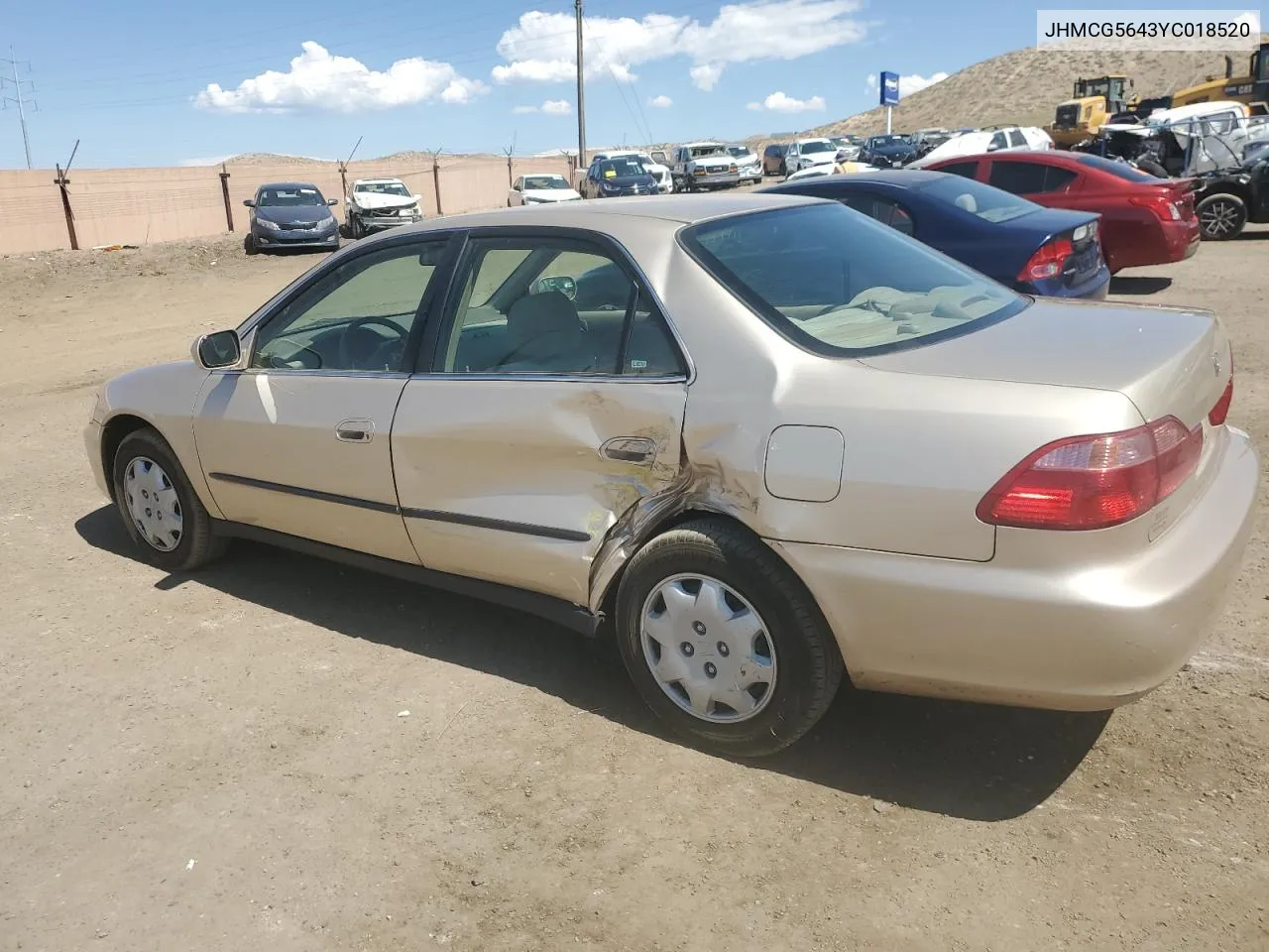 2000 Honda Accord Lx VIN: JHMCG5643YC018520 Lot: 70910864