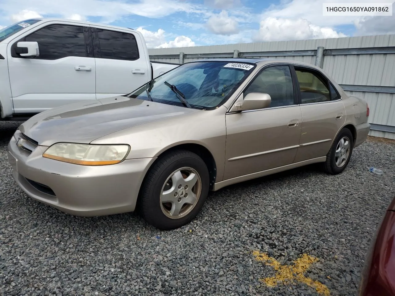 2000 Honda Accord Ex VIN: 1HGCG1650YA091862 Lot: 74036334