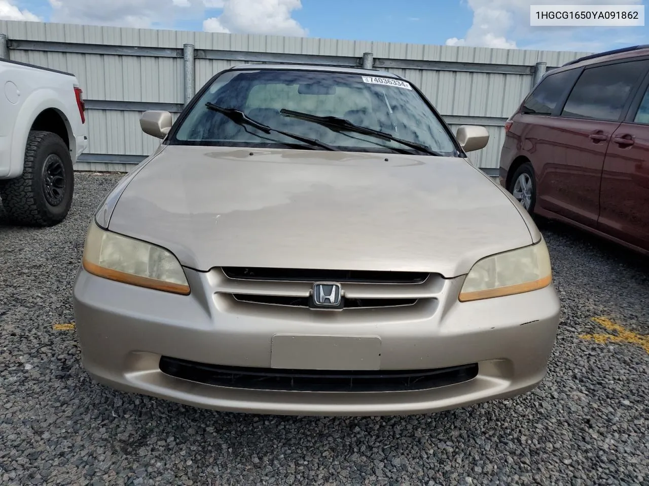 2000 Honda Accord Ex VIN: 1HGCG1650YA091862 Lot: 74036334