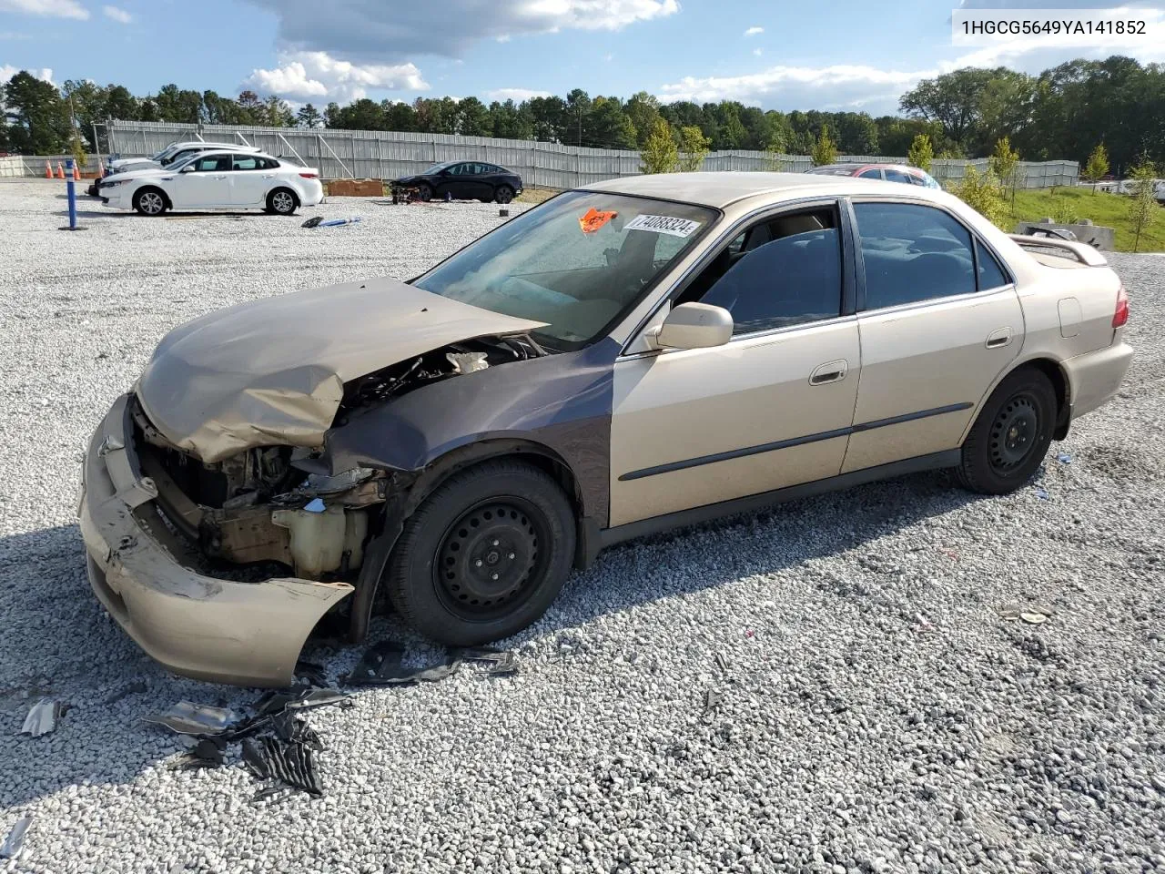 2000 Honda Accord Lx VIN: 1HGCG5649YA141852 Lot: 74088324