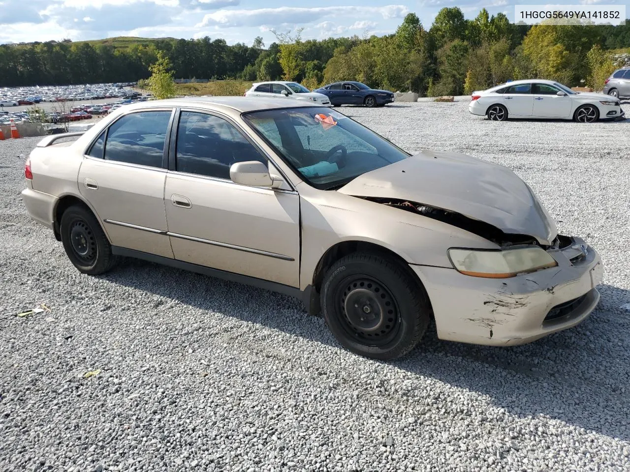 2000 Honda Accord Lx VIN: 1HGCG5649YA141852 Lot: 74088324